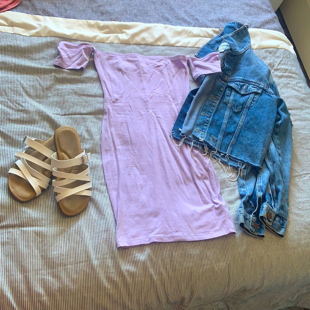 Simple dreams off shoulder mini dress